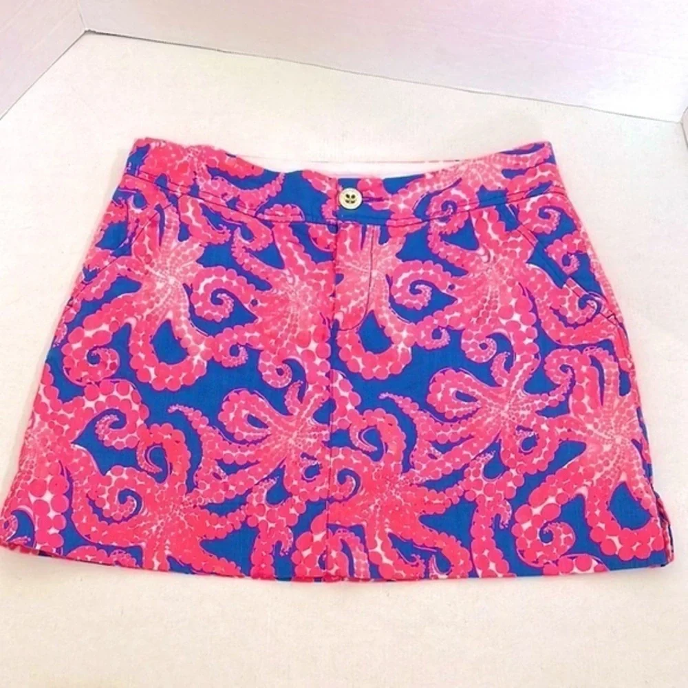 LILLY PULITZER Nicki Skort Ikat Blue Ocean Small NEW Sz 2 RARE!